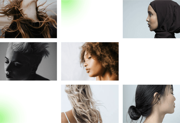 image of diverse hair types